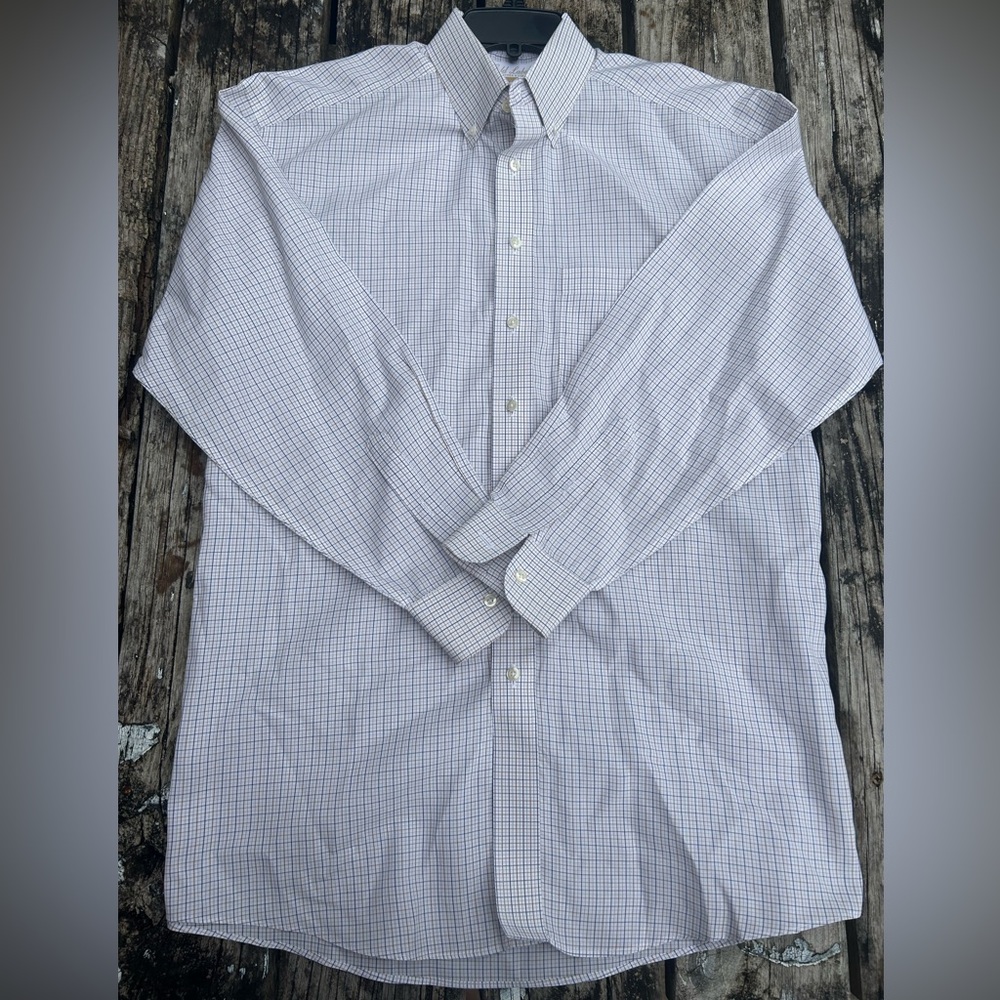 Roundtree Yorke Gold Label Mens Non Iron Long Sleeve Button Down Shirt 16/33 A-3 - Picture 3 of 5
